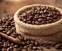 Roasted Colombian coffee beans